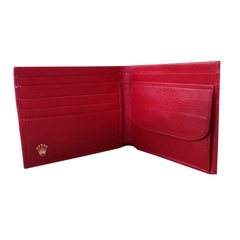 red rolex wallet|rolex leather wallet.